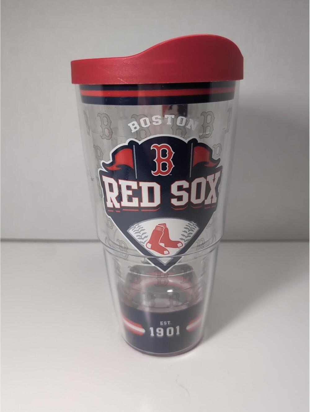 Tervis MLB Boston Red Sox Tumbler RD1 Travel Lid 24 oz Clear A126